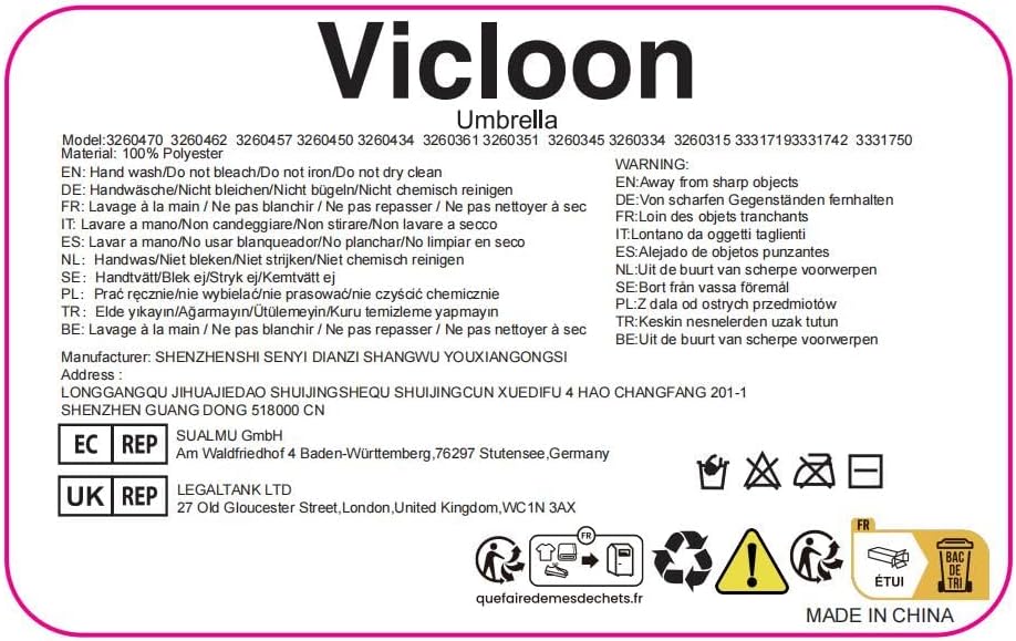 Vicloon Automatic Umbrella Windproof, Compact Travel Folding Umbrellas, UV Blocked Umbrella, Portable Umbrellas Compact Foldable Lightweight Design and High Wind Resistance - Image 11