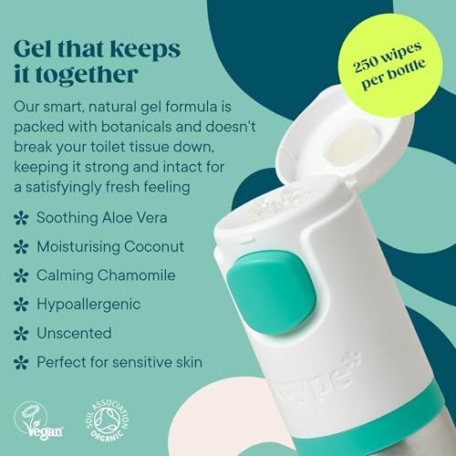 Wype | Flushable Wet Wipe Alternative Kit | Starter Kit & Mini Bundle | Toilet Roll Gel | Holiday Essentials | COSMOS Organic | 1 x Applicator, 1 x Refill (100ml), 1 x Mini (30ml) - Image 3