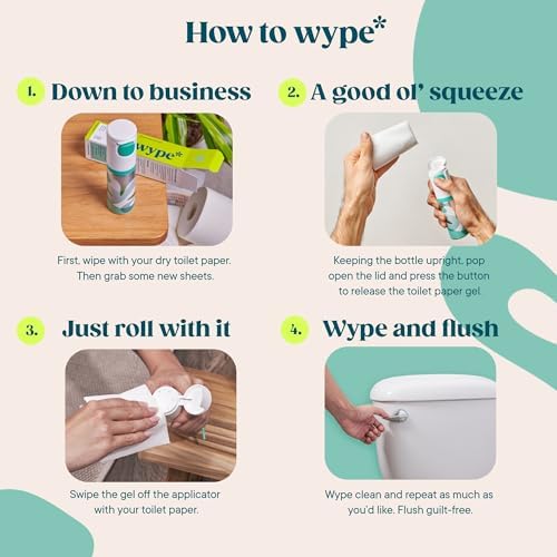 Wype | Flushable Wet Wipe Alternative Kit | Starter Kit & Mini Bundle | Toilet Roll Gel | Holiday Essentials | COSMOS Organic | 1 x Applicator, 1 x Refill (100ml), 1 x Mini (30ml) - Image 5
