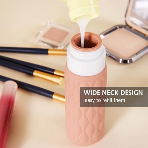 4 Pack Travel Bottles for Toiletries 100ML Silicone Travel Squeeze Bottles Set with Clear Zipper Toiletry Bag Leakproof Refillable Squeeze Travel Containers - Image 5