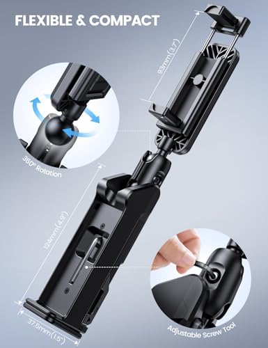 Lamicall Airplane Phone Holder for Travel - [Upgrade Wide Clip] 360° Rotating Adjustable Plane Phone Mount, Universal HandsFree Travel Essentials for Flying, Phone Stand for Home, Office, 4.7-7” Phone - Image 5