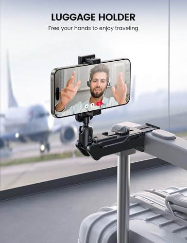 Lamicall Airplane Phone Holder for Travel - [Upgrade Wide Clip] 360° Rotating Adjustable Plane Phone Mount, Universal HandsFree Travel Essentials for Flying, Phone Stand for Home, Office, 4.7-7” Phone - Image 6
