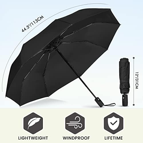 NINEMAX Compact Travel Folding Umbrella Windproof Strong,Small Automatic Foldable Umbrellas Wind Resistant with Case for Women Men - Image 2