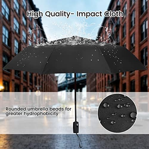 NINEMAX Compact Travel Folding Umbrella Windproof Strong,Small Automatic Foldable Umbrellas Wind Resistant with Case for Women Men - Image 5