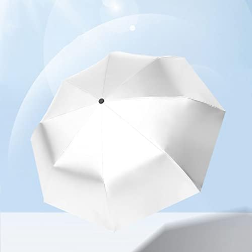 Meichoon UPF 50+ UV Protection Travel Reverse Umbrella Reflective Silver Double Layer Cover 8 Ribs Reinforced Windproof Sun Blocking Foldable Compact for Hiking Backpacking - Image 6