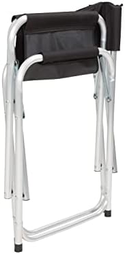 Mountain Warehouse Lightweight Directors Chair - Fold Up, Lightweight Armchair - for Spring, summer & Travel Black - Image 4