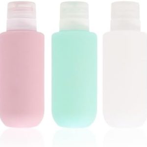 200ml Silicone Travel Bottle for Toiletries, 3 Pack Leak Proof Refillable Squeezable Containers for Lotion Liquid Shampoo, Conditioner, Toiletries, BPA Free and TSA Approved Travel Accessories