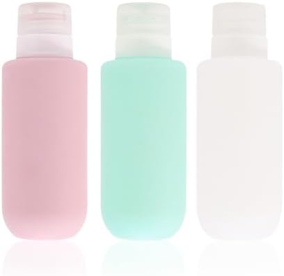 200ml Silicone Travel Bottle for Toiletries, 3 Pack Leak Proof Refillable Squeezable Containers for Lotion Liquid Shampoo, Conditioner, Toiletries, BPA Free and TSA Approved Travel Accessories