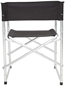 Mountain Warehouse Lightweight Directors Chair - Fold Up, Lightweight Armchair - for Spring, summer & Travel Black - Image 3