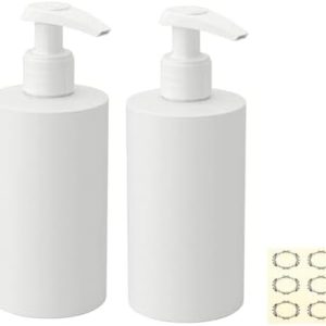 2PCS 200Ml Empty Pump Bottles Lotion Dispenser Plastic Refillable Travel Bottle BPA Free Bathroom Kitchen Shower Container Gel Storage Holder for Toiletries Shampoo Conditioner Liquid Soap