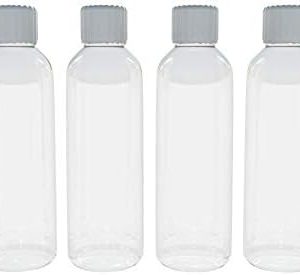 Multi Pack of 4 Plastic Bottles with Screw Lids 100ml Bottles Ideal for Travel