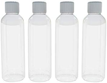 Multi Pack of 4 Plastic Bottles with Screw Lids 100ml Bottles Ideal for Travel