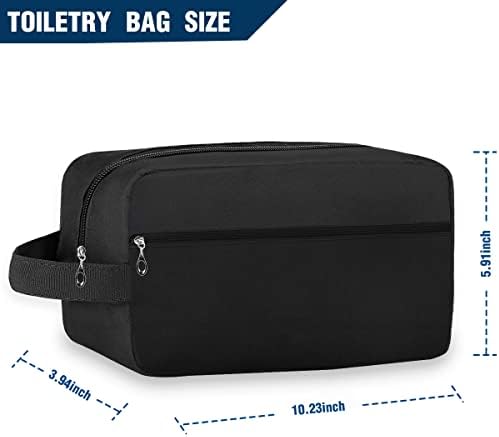Toiletry Bag for Men Large Travel Wash Bag Water-Resistant Gym Shaving Organiser Bag, Shower Bathroom Makeup Bag with Handle (Black) - Image 6