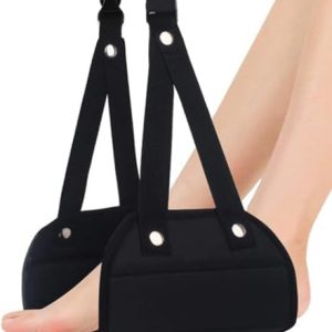 Airplane Footrest - Best Travel Essential, Airplane Travel Accessories, No Clashing Foot Hammock & Portable Plane Leg Rest, Provides Relaxation and Comfortable for Long Flight