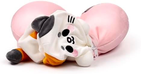 Puckator Swapseazzz Adoramals Cat 2-in-1 Plush Travel Pillow & Toy - Neck Flight Airplane Pillow For Travel - Kids Neck Pillows Cushion For Sleeping Neck Pain Adults - Airport Essentials - Image 7