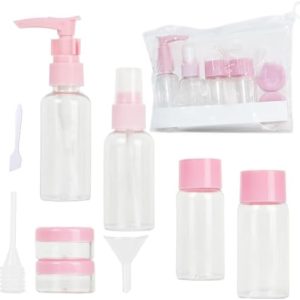 Travel Bottles for Toiletries, Silicone Travel Bottles for Toiletries, Leak Proof Refillable Squeezable with Clear Toiletries Bag for Cosmetic Shampoo Lotion Makeup Shower Hand Soap
