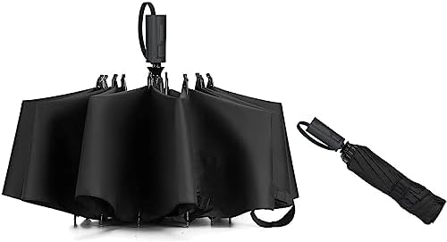Umbrella Reverse Close Folding Windproof Travel Umbrella - Compact and Portable for Easy Carrying with Auto Open-Close - for Men and Women