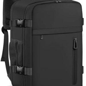 Cabin Bags 40×20×25 for Ryanair Underseat Carry-ons Travel Backpack Hand Luggage Bag Cabin Size 20L Flight Rucksack Casual Daypack School Office Backpack Fit 14 Inch Laptop-Black