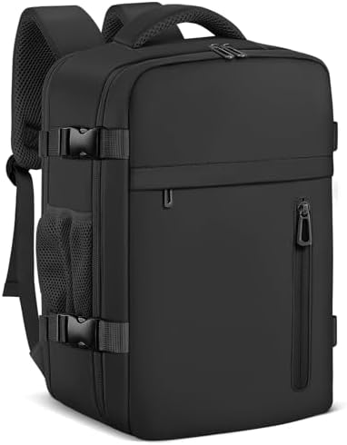 Cabin Bags 40×20×25 for Ryanair Underseat Carry-ons Travel Backpack Hand Luggage Bag Cabin Size 20L Flight Rucksack Casual Daypack School Office Backpack Fit 14 Inch Laptop-Black