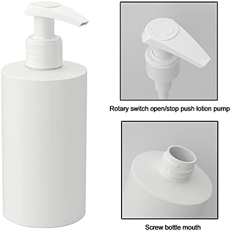 2PCS 200Ml Empty Pump Bottles Lotion Dispenser Plastic Refillable Travel Bottle BPA Free Bathroom Kitchen Shower Container Gel Storage Holder for Toiletries Shampoo Conditioner Liquid Soap - Image 3