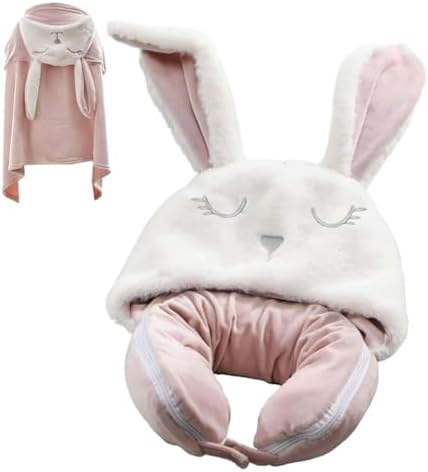 Travel Neck Pillow Blanket Set – 2 In 1 Travel Head Pillow And Blanket | Comfortable Travel Pillow With Hood For Airplane, Long Flights, Road Trips | Soft Flannel Blanket And Pillow Combo - Image 6