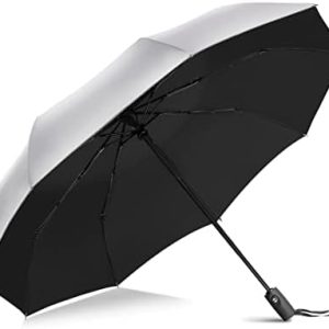 ZOMAKE Compact Umbrella with UPF 50+ UV Protection, Auto Open/Close, Silver Coating, Travel Umbrella for Men & Women