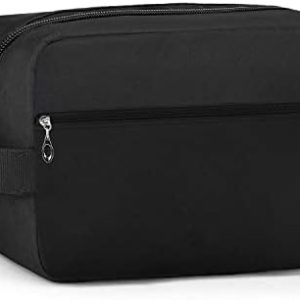 Toiletry Bag for Men Large Travel Wash Bag Water-Resistant Gym Shaving Organiser Bag, Shower Bathroom Makeup Bag with Handle (Black)