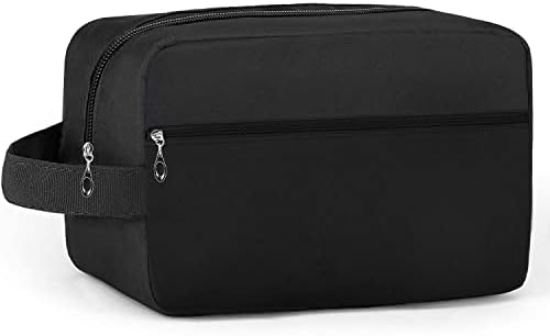 Toiletry Bag for Men Large Travel Wash Bag Water-Resistant Gym Shaving Organiser Bag, Shower Bathroom Makeup Bag with Handle (Black)
