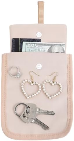RFID-Blocking Travel Bra Wallet, Hidden Money Belt for Travel Women & Men, Adjustable Neck Strap, Under Clothes Travel Pouch, Secure Travel Money Belt, Hidden Pocket for Passport, Credit Cards