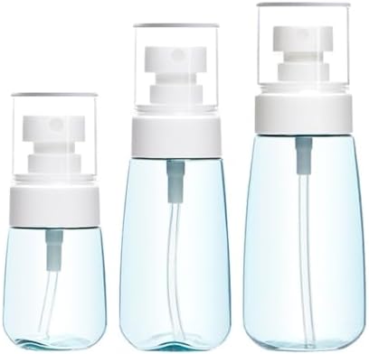 Spray Bottles, 30ml 60ml 80ml Clear Empty Fine 3 Pcs Mist Spray Bottles Small Travel Plastic Atomiser Bottle Refillable Liquid for Essential Oils, Cleaning, Make-up Cosmetic Hair, Leak Proof, BPA Free