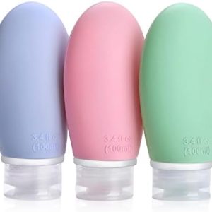 Opret 100ml Silicone Travel Bottle for Toiletries, 3 Pack Leak Proof Refillable Travel Containers Squeezable Travel Accessories for Shampoos, Conditioner and Cream, BPA Free and TSA Approved