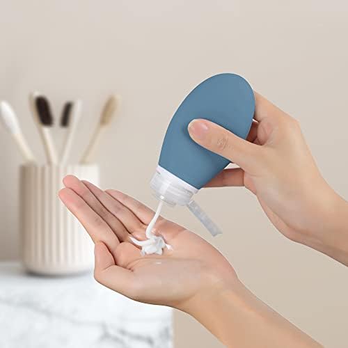 Opret 100ml Silicone Travel Bottle for Toiletries, 4 Pack Leak Proof Refillable Travel Containers Squeezable Travel Essentials for Shampoos, Conditioner and Cream, BPA Free and TSA Approved - Image 6