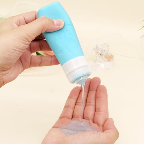 12 Pcs Travel Bottles for Toiletries, Travel Size Containers with Cream Jars, Airplane Travel Essentials Leak Proof Silicone Squeezable Travel Accessories for Shampoo Conditioner Lotion Cream - Image 4