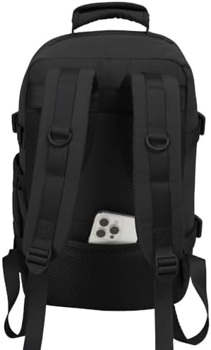 Cabin Max Travel Bag, for Ryanair Cabin Bags 40x20x25 Underseat, Carry-ons, Travel Backpack, Maximise Hand Luggage - Side Compression Straps - Anti-Theft Pocket -Metz 20L Vintage Black 40 x 20 x 25 cm - Image 5