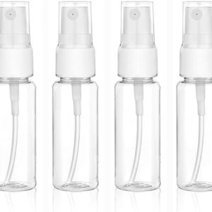 Travel Spray Bottle 0.7oz/20ml 4 Pack Small Spray Bottle Empty Spray Bottle Leak Proof Fine Mist Empty Plastic Refillable Spritz Bottle for Perfume Toners Rose Water Cosmetics