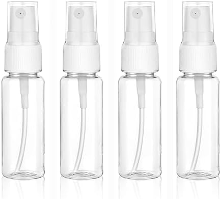 Travel Spray Bottle 0.7oz/20ml 4 Pack Small Spray Bottle Empty Spray Bottle Leak Proof Fine Mist Empty Plastic Refillable Spritz Bottle for Perfume Toners Rose Water Cosmetics