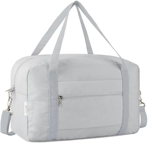 for Ryanair Cabin Bags 40x20x25 Underseat Travel Bag Small Hand Luggage Bag Tote Carry On Duffle Bag Gym Beach Overnight Flight Bag Weekend Bags for Women Men,Beige(with Shoulder Strap)