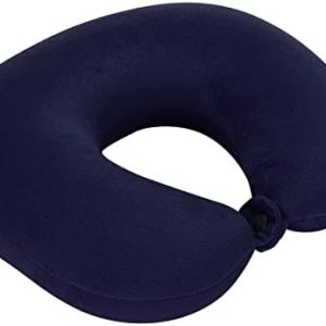 Travel Pillow Neck Pillow Airplane Pillows for Travel Airplane Travel Accessories Neck Pillows for Adults Luxury Compact Lightweight Quick Pack for Camping Sleeping Fight Rest Cushion (Navy)