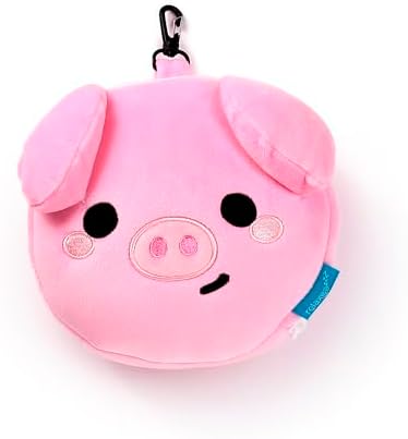 Puckator Relaxeazzz Adoramals Oliver the Pig Plush Travel Pillow & Eye Mask - Sleep Eye Mask Masks - Kids Travel Accessories For Sleeping Airplane - Flight Plane Neck Pillow Pillows - Image 2