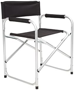 Mountain Warehouse Lightweight Directors Chair - Fold Up, Lightweight Armchair - for Spring, summer & Travel Black
