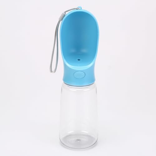 Dog Water Bottle, Lightweight, Leak Proof Portable 550 ML Water Dispenser with Drinking Feeder for Pets Outdoor Walking, Hiking, Travel, Food Grade Plastic For Pets (Blue)