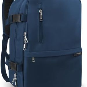 LUGG - Ryanair Underseat Waterproof & Durable Travel Backpack- Fits 15" Laptop - Anti-Theft Pocket - Multiple Compartments for Storage - Lightweight Carry-On Cabin Bag - 20L - Navy - 40x20x25cm