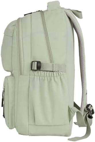 FIORETTO Lightweight School Backpack Womens, Cute School Bag for Teenager Girls, 14 Inch Laptop Rucksack Casual Daypack Backpack for Travel College Work Green - Image 3
