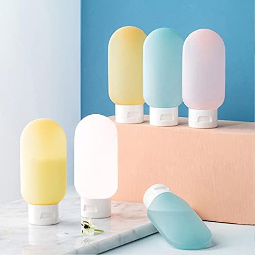 Travel Bottle, 4 Pcs Leak Proof Refillable Squeezable Containers Set (60 ml) with Label and Transparent Carry Bag for Liquid Shampoos, Soap and Toiletries. (Multicolor) - Image 3