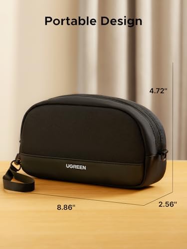 UGREEN Travel Tech Pouch, Cable Organiser Bag, Travel Essentials Organiser, Water Resistant, Internal Zipper Layers, Carry Storage Bag for Power Bank, Charger, Adapter, Cable, HDD, Daily Items(S) - Image 6