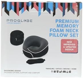 Travel Pillow, Memory Foam Neck Pillow Set, Orthopedic Pillow, Travel Essentials for Flying, Kit with 3D Contoured Sleep Mask, Earplugs and Luxury Mesh Bag (Black) - Image 11