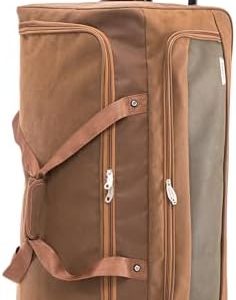 30" Large Suitcase Faux Leather Lightweight Luggage Travel Trolley 100L