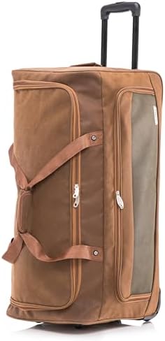 30" Large Suitcase Faux Leather Lightweight Luggage Travel Trolley 100L