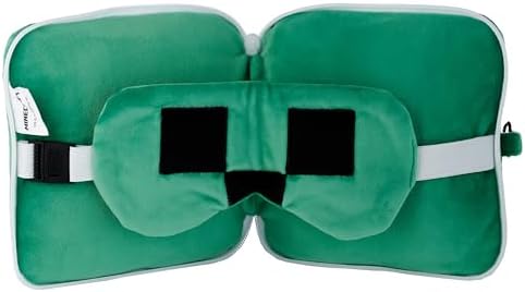Puckator Relaxeazzz Minecraft Creeper Shaped Plush Travel Pillow & Eye Mask - Sleep Eye Mask Masks - Kids Travel Accessories For Sleeping Airplane - Flight Plane Neck Pillow Pillows - Image 2
