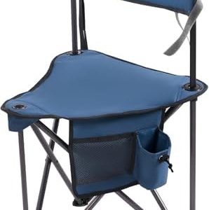 Portal Camping Stool Folding with Backrest Portable Collapsible Seat Small Chair for Adults Pop up Stool Travel Seat Tall Lightweight for Hiking Backpacking Festival Fishing Walking Events 102KG
